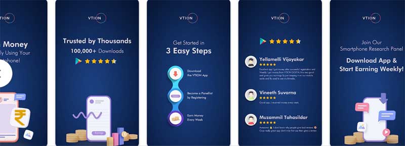 VTION Digital App - Weekly Earn Free Paytm Cash on Keep Install