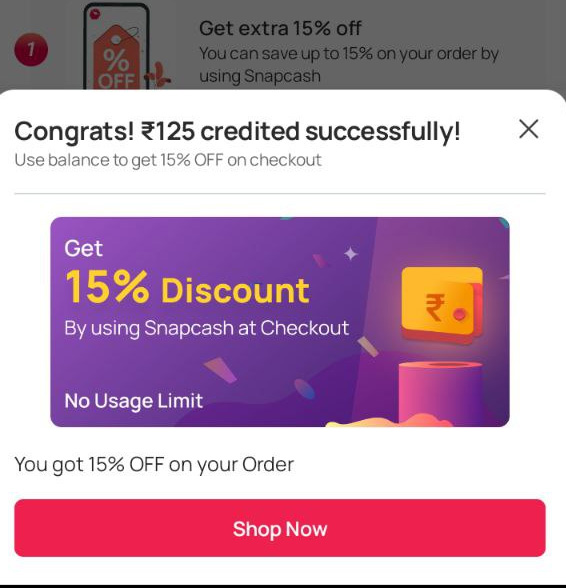 snapdeal snapcash free