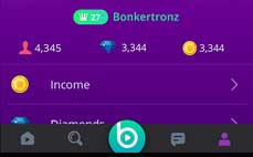bonk live app coins income status