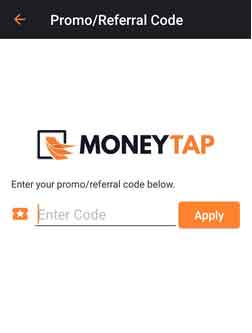 moneytap-enter-promo-code