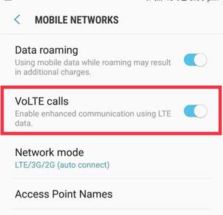 how to enable volte option