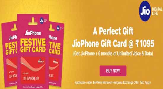 jiophone festive gift card