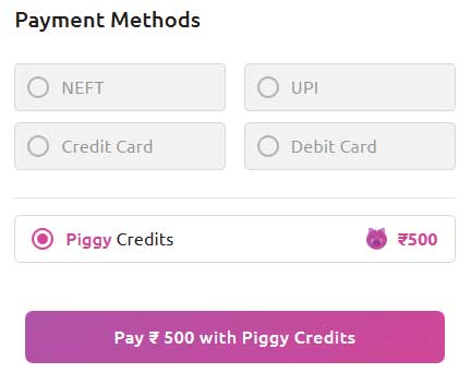 piggy credits payment option