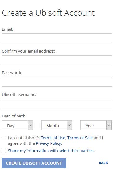 registration form