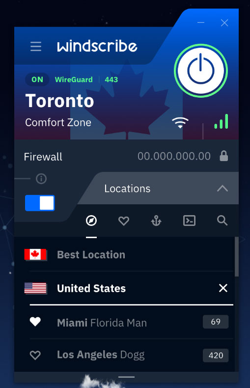 vpn connected united states server