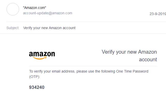 amazon-otp-on-email