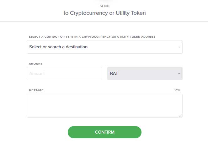 uphold send cryptocurrencies
