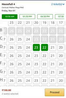 seats selection