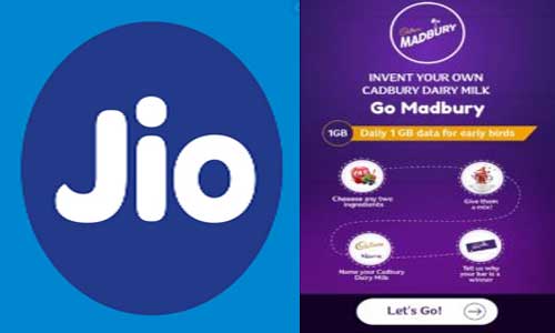 jio cadbury free data