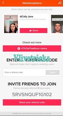 tiktok apply refer code