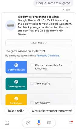 google home mini game on assistant