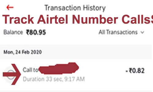 track calls of airtel number