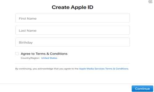 create apple id