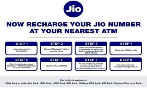 jio recharge debit card atm