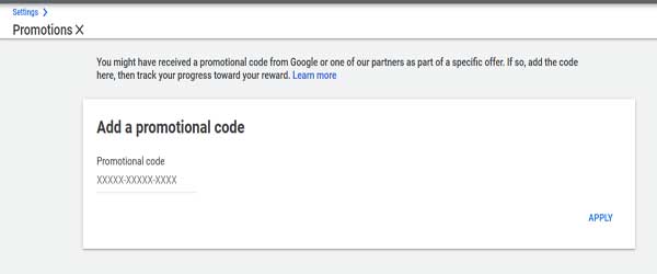 apply promo code in google ads