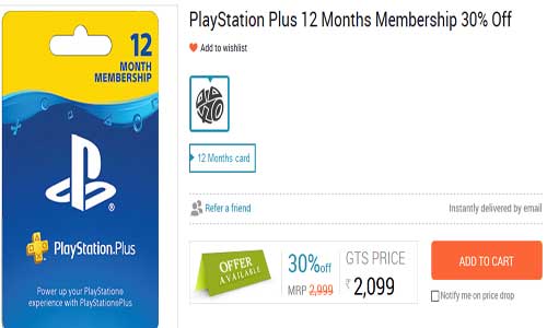 playstation plus 1 year subscription