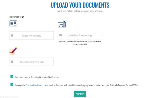 upload documents on angel broking