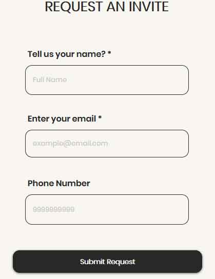 sign-up form