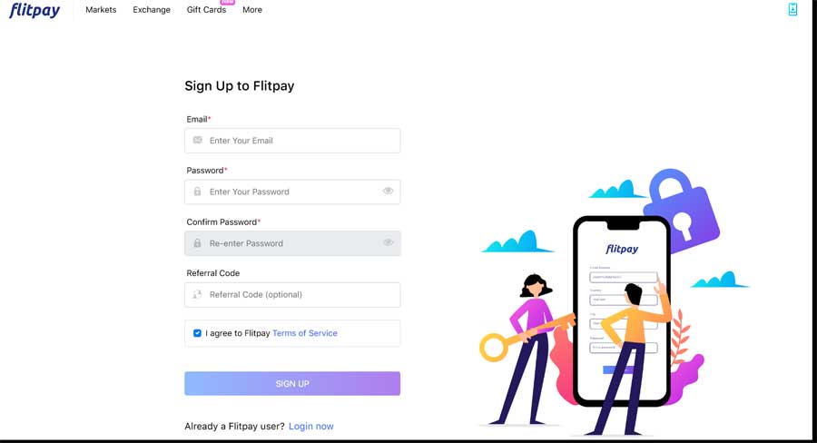 flitpay-sign-up form