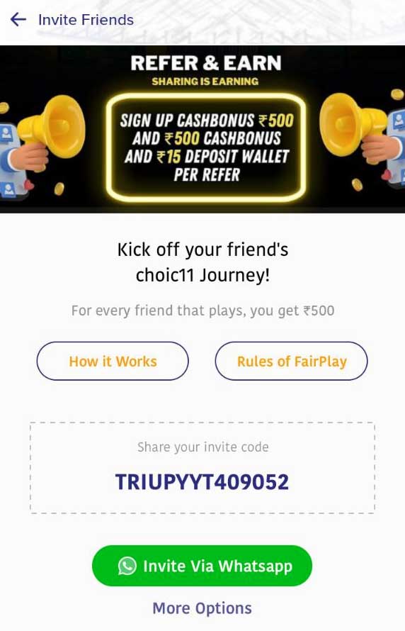 choic11 referral code